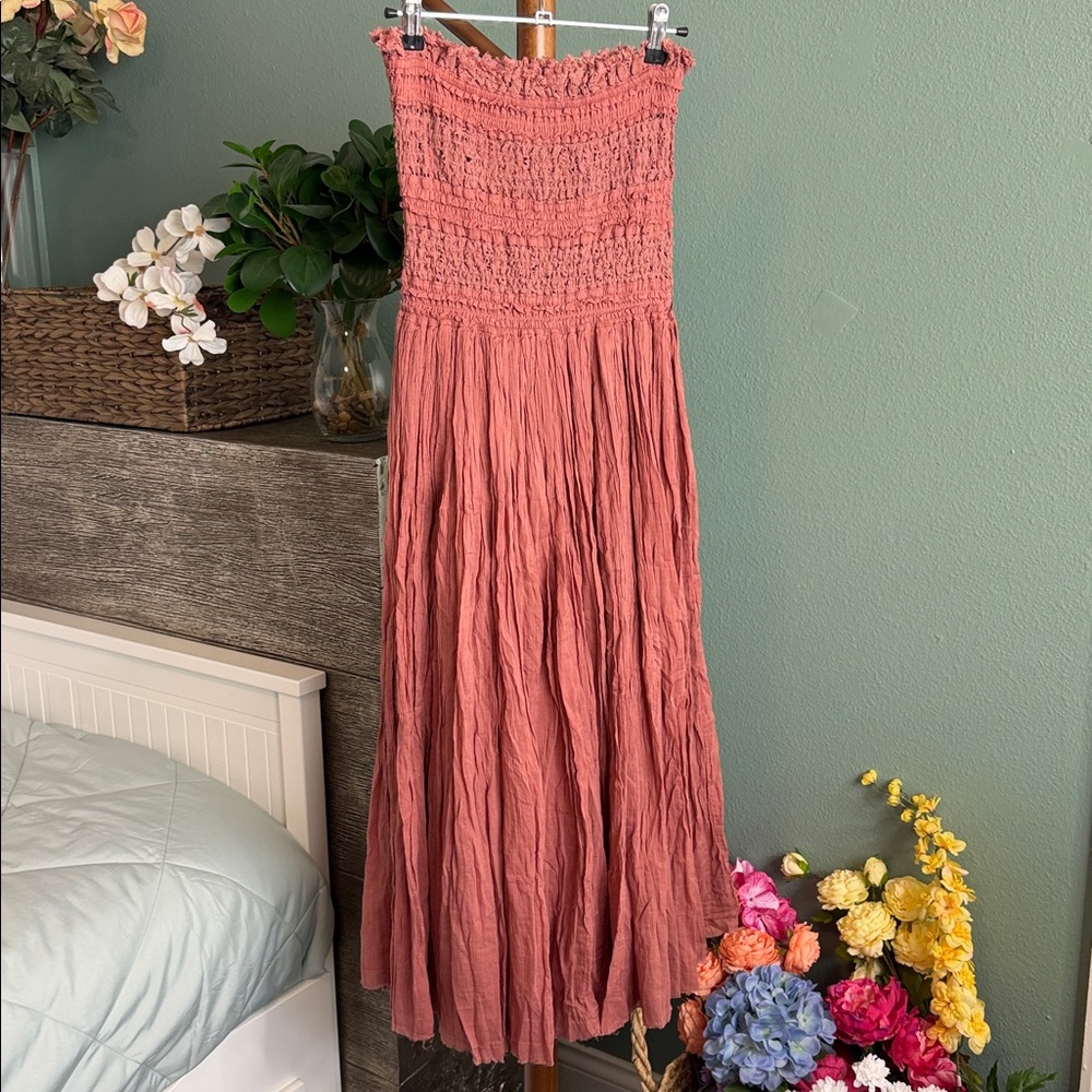 FREE PEOPLE Ravenna convertable mauve maxi skirt
